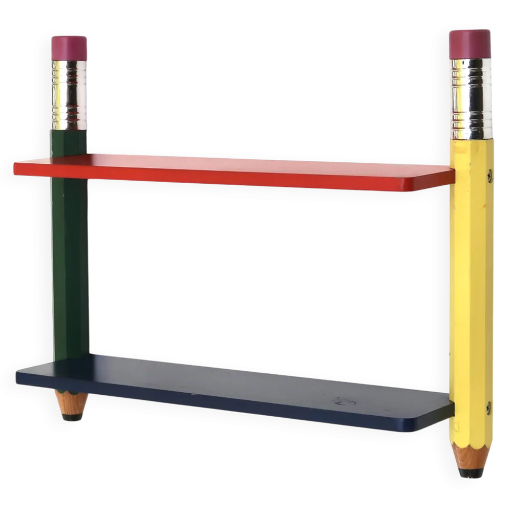 Etagère murale de Pierre Sala, années 80 Memphis Design couleurs primaires