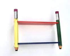 Etagère murale de Pierre Sala, années 80 Memphis Design couleurs primaires