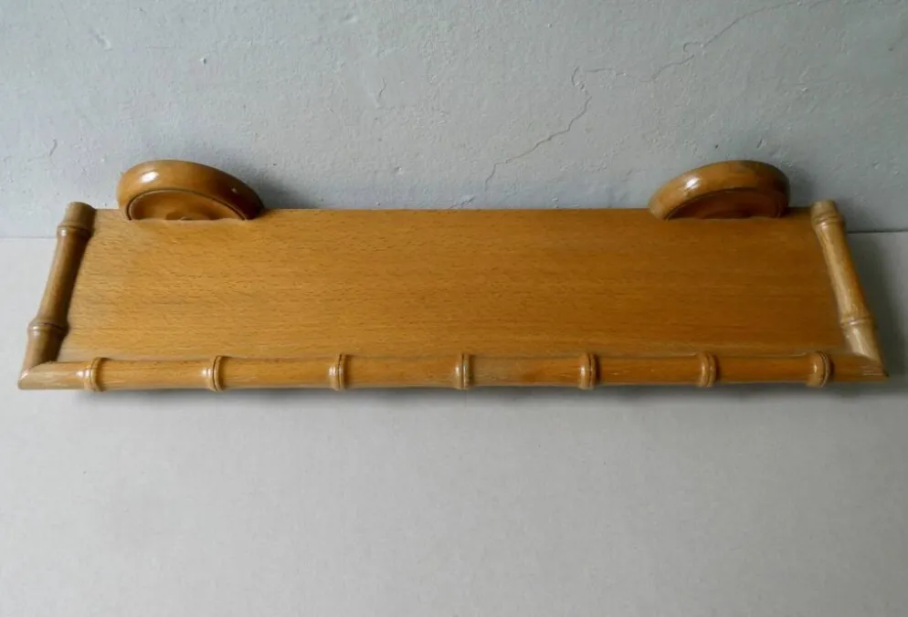 Etagère murale en bois, imitant le bambou