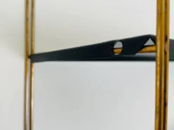 Etagère murale vintage modulable, metal et laiton circa 1960s