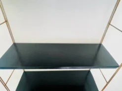 Etagère murale vintage modulable, metal et laiton circa 1960s