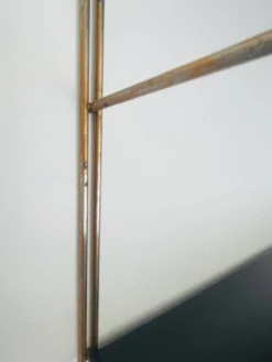 Etagère murale vintage modulable, metal et laiton circa 1960s