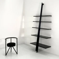 Etagère Noire Mac Gee par Philippe Starck pour Baleri Italia, 1980