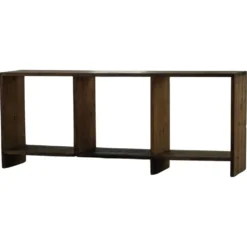Etagère primitive française du début du 20e siècle en Oak Oak patiné, Wabi Sabi, années 1920