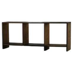 Etagère primitive française du début du 20e siècle en Oak Oak patiné, Wabi Sabi, années 1920