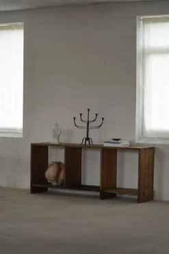 Etagère primitive française du début du 20e siècle en Oak Oak patiné, Wabi Sabi, années 1920