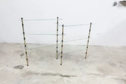 Etagère présentoir vitrine pâtisserie en verre et laiton 1950