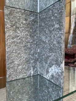 Etagère sculpture pierre et verre Roche Bobois années 70