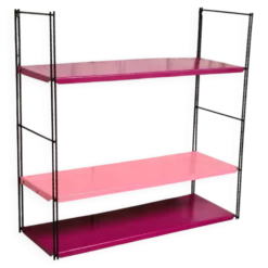 Etagère string acier vintage h49x49x17 dans son jus 1960 à 70