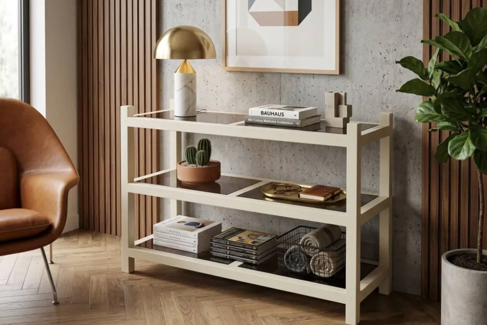 Etagère sur pieds, bibliothèque postmoderne, années 90