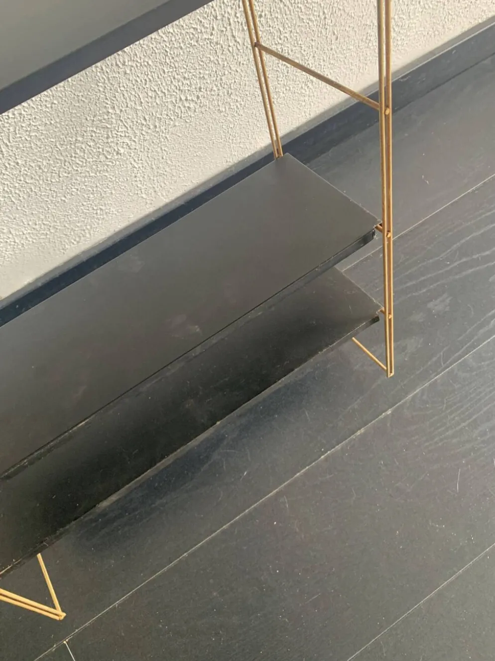 Etagère vintage 1960 String murale noir doré - 60 x 48 cm