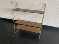 Etagère vintage 1960 String murale bois doré - 60 x 50 cm
