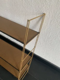 Etagère vintage 1960 String murale bois doré - 60 x 50 cm