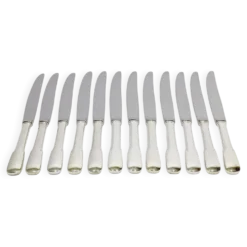 Europ - 12 Couteaux en métal argenté Uniplat