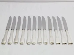 Europ - 12 Couteaux en métal argenté Uniplat