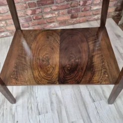 Exceptional Art Deco Flame Walnut Occasional Side Table - 1930s