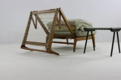 Fauteuil / lit de repos design français du milieu du siècle par George Tigien