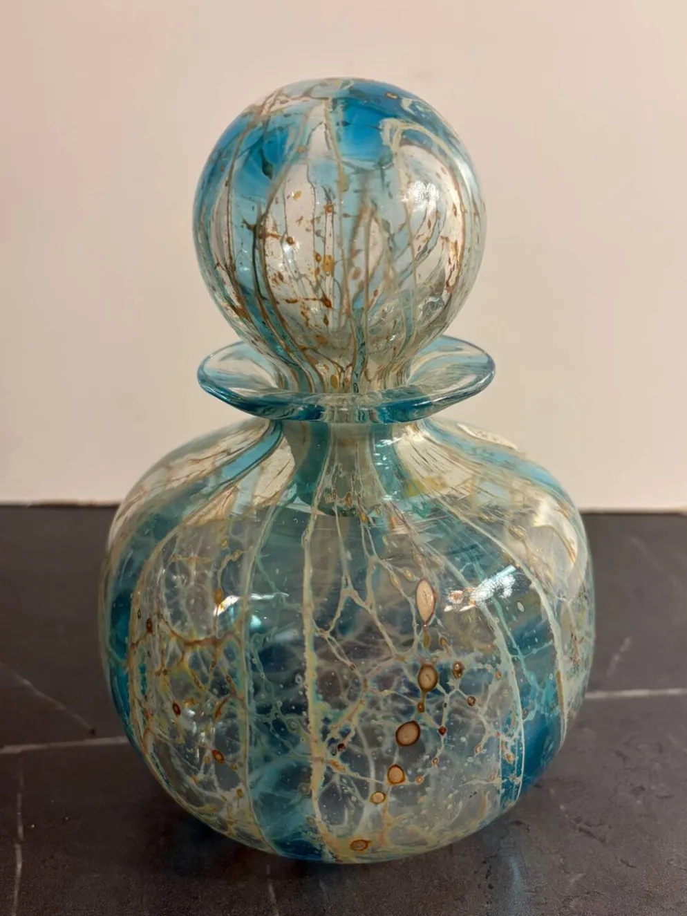 Flacon décoratif en verre soufflé Mdina Glass