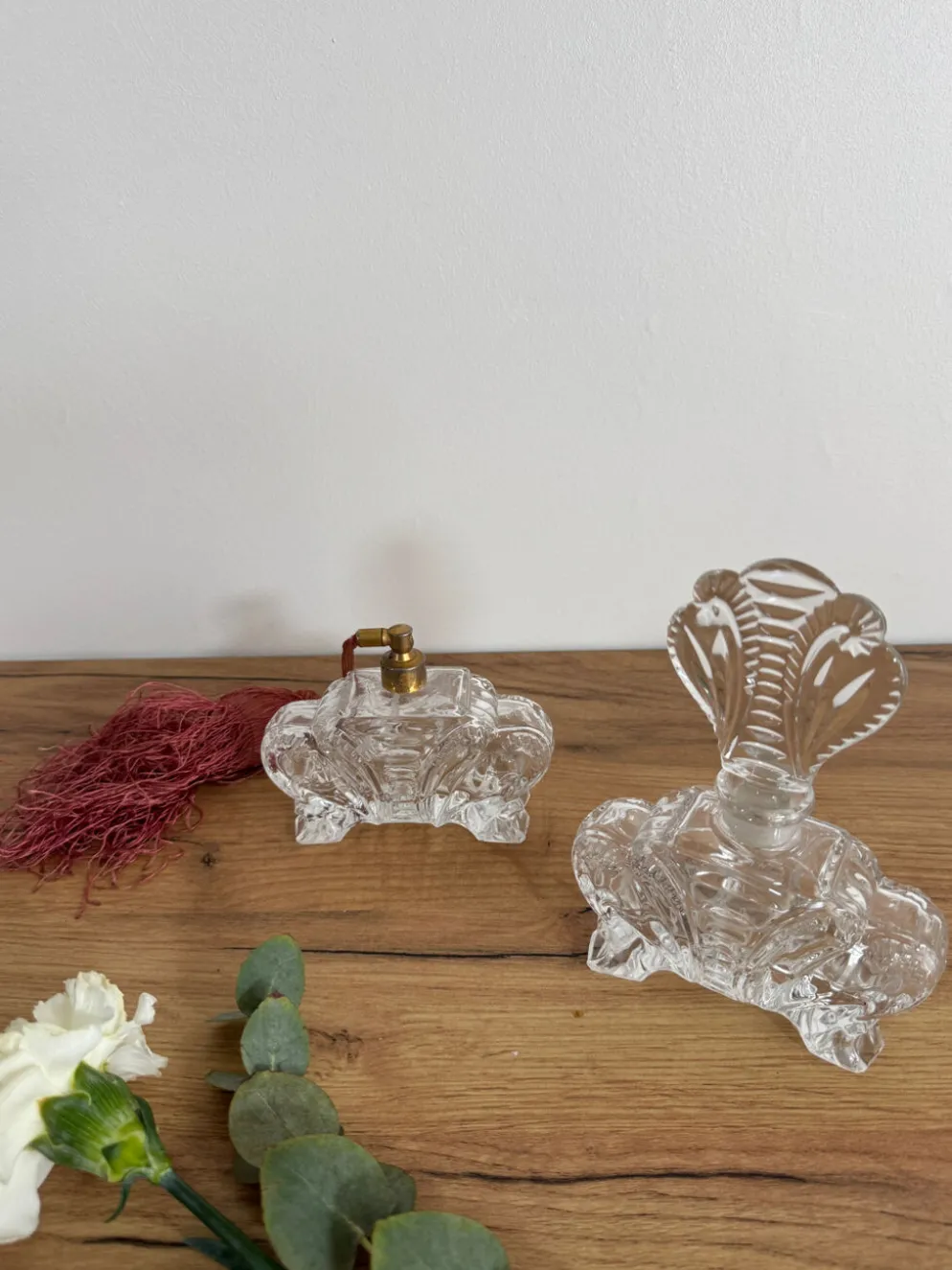 Flacon parfum vintage et vaporisateur
