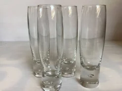 4 flûtes bulle au pied style kosta boda