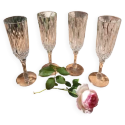 4 flûtes à champagne anciennes