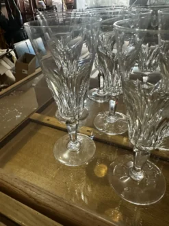 12 flûtes à champagne Baccarat modèle Carcassonne - estampillées