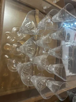 12 flûtes à champagne Baccarat modèle Carcassonne - estampillées