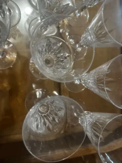 12 flûtes à champagne Baccarat modèle Carcassonne - estampillées