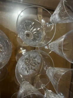 12 flûtes à champagne Baccarat modèle Carcassonne - estampillées