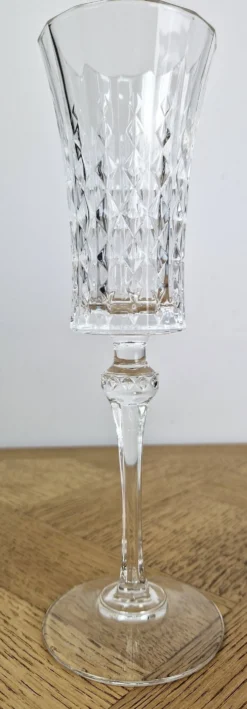 6 flûtes à champagne 15cl Lady Diamond Cristal d'Arques