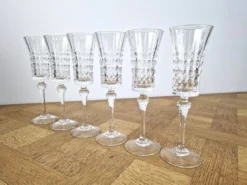 6 flûtes à champagne 15cl Lady Diamond Cristal d'Arques