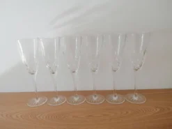 6 flûtes à champagne en cristal