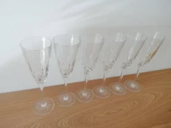 6 flûtes à champagne en cristal