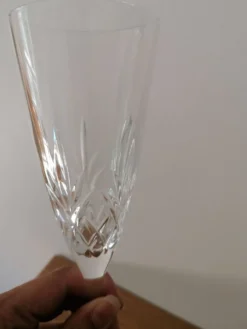 6 flûtes à champagne en cristal