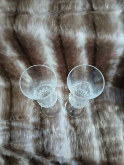 2 flûtes à champagne en cristal