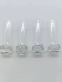 4 flûtes à champagne en cristal de Daum france modèle Sorcy