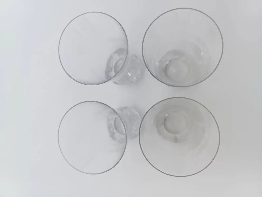 4 flûtes à champagne en cristal de Daum france modèle Sorcy