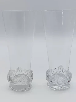 4 flûtes à champagne en cristal de Daum france modèle Sorcy