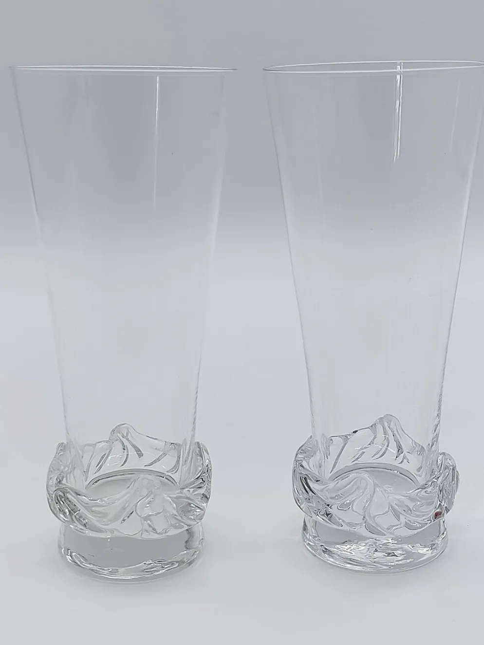 4 flûtes à champagne en cristal de Daum france modèle Sorcy
