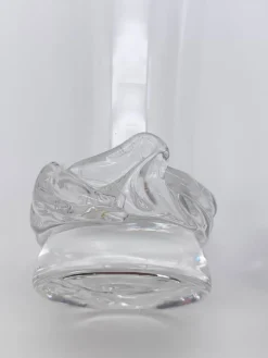 4 flûtes à champagne en cristal de Daum france modèle Sorcy