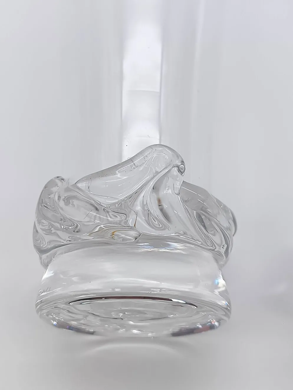 4 flûtes à champagne en cristal de Daum france modèle Sorcy
