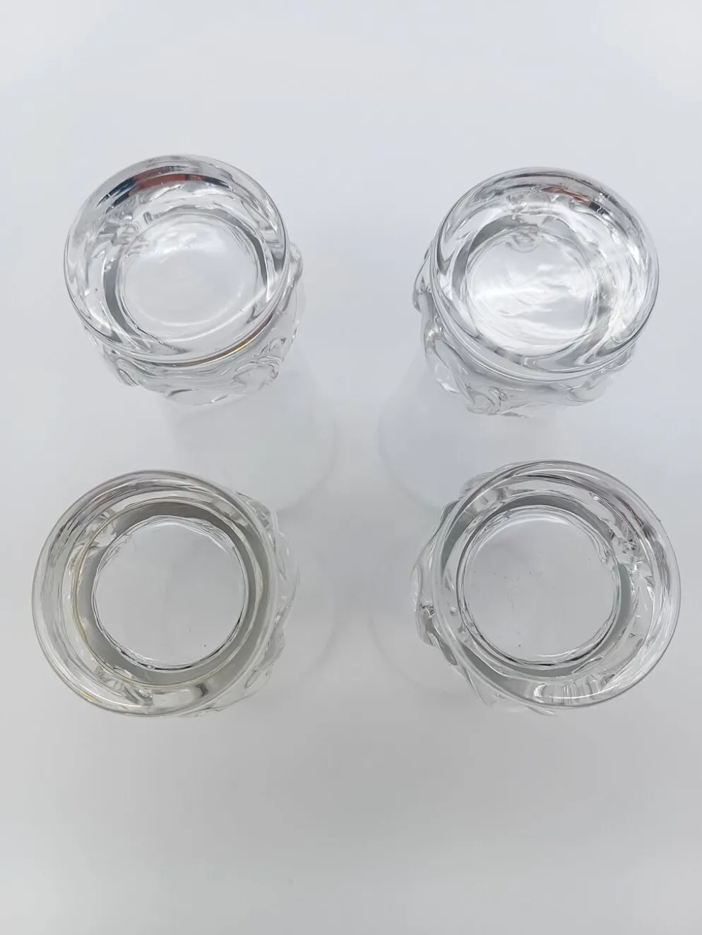 4 flûtes à champagne en cristal de Daum france modèle Sorcy