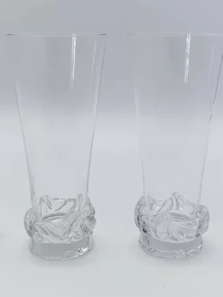 4 flûtes à champagne en cristal de Daum france modèle Sorcy