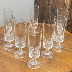 Flûtes à champagne graphique, Cristal d’Arques