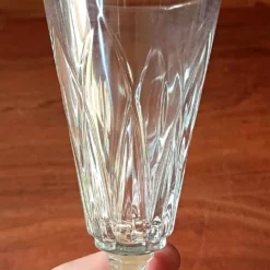 6 FLÛTES champagne verre transparent vintage VMC Reims France