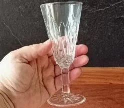 6 FLÛTES champagne verre transparent vintage VMC Reims France