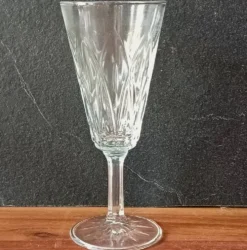 6 FLÛTES champagne verre transparent vintage VMC Reims France