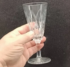 8 flûtes champagne verre transparent vintage vmc reims france