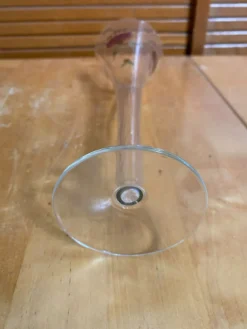 9 flûtes à champagne vintage en verre fin décor floral peint à la main