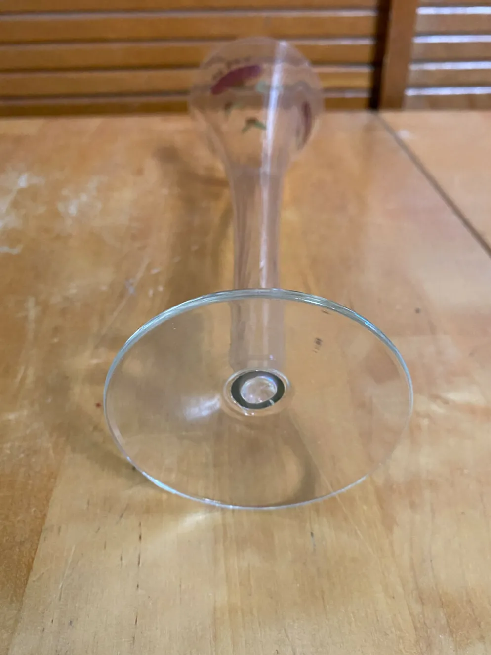 9 flûtes à champagne vintage en verre fin décor floral peint à la main